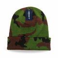 Decky Camo Long Beanies Cuffed For Everyday Wear-Woodland-