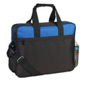 Portfolio Business Work Organizer Bags Documents Case Zippered Compartments 16inch-Black/Royal-