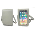 Empire Cove Womens Crossbody Bag with Clear Touchscreen Window Wallet Pouch Case-Silver-