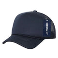 Decky Solid Two Tone 5 Panel Kids Foam Trucker Hats Caps Unisex-Navy-