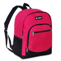 Everest Casual Backpack with Side Mesh Pocket-Hot Pink/Black-