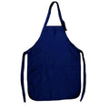 3 Pack Full Adult Size Bib Aprons With 2 Waist Pockets Plain Solid Colors Kitchen Cook Chef Waiter Crafts Garden Wholesale Lot Bulk-NAVY-