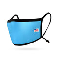 Kids Size Adjustable Face Mask for Children Boys Girls Cloth Double Layer Masks Washable Reusable Made in USA aged 3 to 7-Aqua-
