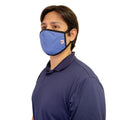Made in USA Face Masks Mouth Nose Washable Reusable Double Layer Mask Cotton Cloth Blend-Dark Blue-