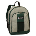 Everest Backpack with Front & Side Pockets-Grey/Green-