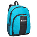 Everest Backpack with Front & Side Pockets-Turquoise/Black-
