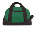 Casaba 12 inch Small Two Tone Duffle Travel Sport Gym Bags Carry-On Luggage-DARK GREEN/BLACK-