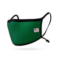 Kids Size Adjustable Face Mask for Children Boys Girls Cloth Double Layer Masks Washable Reusable Made in USA aged 3 to 7-Green-