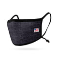 Kids Size Adjustable Face Mask for Children Boys Girls Cloth Double Layer Masks Washable Reusable Made in USA aged 3 to 7-Heather Dark Grey-