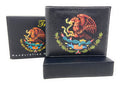 100 LOT Printed Designs Bifold Wallets In Gift Box Cash Card Id Slots Mens Womens Youth Wholesale-MEXICAN FLAG EAGLE-