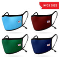 4 Pack Kids Size Face Masks Adjustable Double Layer Washable Reusable Made in USA-PACK C-