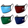 4 Pack Face Masks Comfort Fit Double Layer Washable Reusable Made in USA-PACK C-