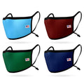 4 Pack Face Masks Adjustable Double Layer Washable Reusable Made in USA-PACK C-