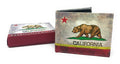 100 LOT Printed Designs Bifold Wallets In Gift Box Cash Card Id Slots Mens Womens Youth Wholesale-CALIFORNIA-RED TRIM-
