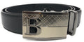 Leather Mens Ratchet Belt Sliding Adjustable Automatic Buckle Cut to Size-Carved B-