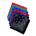 1 Dozen Bandanas Assorted Paisley 100% Cotton Cloth Face Mask Scarf Washable-Dark Colors - Assorted-