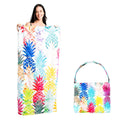 Empire Cove 2 in 1 Convertible Beach Towel Tote Bag Shoulder Bag Pool Swim-Pineapple-