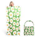 Empire Cove 2 in 1 Convertible Beach Towel Tote Bag Shoulder Bag Pool Swim-Daisy Green-