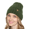 Empire Cove Winter Cable Knit Cuff Beanie-Green-