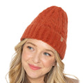Empire Cove Winter Cable Knit Cuff Beanie-Rust-