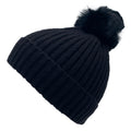 Empire Cove Winter Kids Boys Girls Cable Knit Cuff Beanie with Pom Pom-Black-