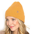 Empire Cove Womens Winter Solid Ribbed Knit Cuff Beanie Hat Soft Warm-Mustard-