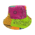 Empire Cove Paisley Bandana Design Bucket Hat Reversible Fisherman Cap Women Men-Green-