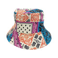 Empire Cove Paisley Bandana Design Bucket Hat Reversible Fisherman Cap Women Men-White-