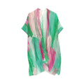 Empire Cove Womens Brush Stroke Print Kimono Shawl Wraps Beach Cover Ups Summer-Green-
