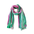 Empire Cove Womens Scarf Scarves Shawl Wraps Brush Stroke Print Sarong Cover Ups-Green-