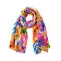 Empire Cove Womens Scarf Scarves Wraps Watercolor Floral Sarong Beach Cover Ups-Fuchsia-