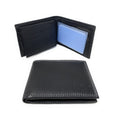 Empire Cove VIP Classic Genuine Leather Slim Bifold Wallets Inside Flip Up ID-Black-