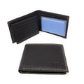 Empire Cove VIP Classic Genuine Leather Slim Bifold Wallets Inside Flip Up ID-Brown-
