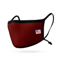 Kids Size Adjustable Face Mask for Children Boys Girls Cloth Double Layer Masks Washable Reusable Made in USA aged 3 to 7-Maroon-