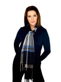 Casaba Warm Winter Scarves Scarf Wraps Classic Plaid Womens Mens Unisex-Blue Plaid Classic-