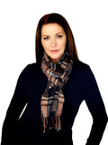 Casaba Tri-Tone Plaid Warm Winter Scarves Scarf Wraps Shawls Womens Mens Unisex-Wine-Tritone-Plaid-
