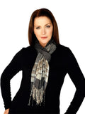 Casaba Warm Winter Neck Scarves Scarf Plaid Elegant Sleek Unisex Womens Mens-Beige-Sleek-Plaid-