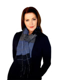 Casaba Warm Winter Neck Scarves Scarf Plaid Elegant Sleek Unisex Womens Mens-Black-Elegance-Plaid-