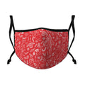 Casaba Face Masks Adult Kids Sizes Fun Cute Holiday Christmas Cotton Poly Adjustable Washable Reusable-Adult-Christmas Red-