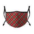 Casaba Face Masks Adult Kids Sizes Fun Cute Holiday Christmas Cotton Poly Adjustable Washable Reusable-Adult-Holiday Plaid-
