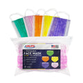 Amlife Face Masks Colorful Adult Made in USA Imported Fabric Pink Magenta Purple Green Orange Blue Black-Multi Color Pack: Pink Orange Green Magenta Purple-50 Pack-