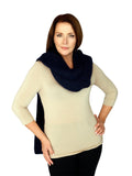 Casaba Womens Cashmere Feel Warm Winter Long Heavy Wrap Scarves-Navy-Cashmere Feel-