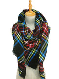 Casaba Womens Winter Scarves Scarf Wraps Shawls Plaid Style Great Gifts-Red-Black-Multi-