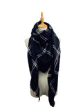 Casaba Womens Winter Scarves Scarf Wraps Shawls Plaid Style Great Gifts-Black-Stripes-