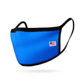 Kids Face Mask for Boys Girls Children Cotton Cloth Double Layer Masks Washable Reusable age 3 to 7 Made in USA-Blue-