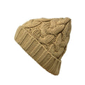 Empire Cove Womens Mens Unisex Winter Warm Solid Cable Knit Cuff Beanie-Khaki-