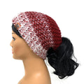 Empire Cove Knit Ponytail Beanie Womens Winter Warm-Burgundy-