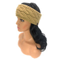Empire Cove Reversible Headband Beanie Womens Winter Warm Solid Cable Knit-Beige-