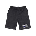 RAPDOM TS6 Fleece Gym Shorts Thin Blue Line USA Flag-Heather Charcoal-Small-
