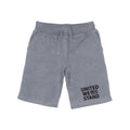 RAPDOM TS6 Fleece Gym Shorts United We Stand USA Flag-Heather Grey-Small-